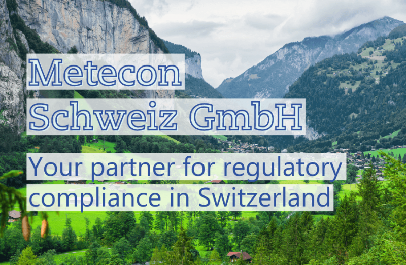Textimage of Metecon Schweiz GmbH: Your partner for regulatory compliance in Switzerland 