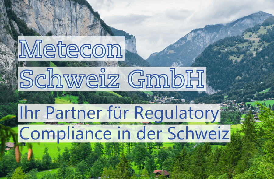 Textbild von Metecon Schweiz GmbH: Ihr Partner für Regulatory Compliance in der Schweiz