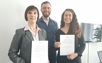 Dr. Kerris Klug, Trainingsleiter Sascha Bettinghausen, Johanna Albrecht Dr. Kerris Klug, Trainingsleiter Sascha Bettinghausen, Johanna Albrecht